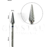 Karbidinis frezeris – suapvalintas kūgis Nr.03 mėlynas pjūvis (vidutinis), 5.0mm